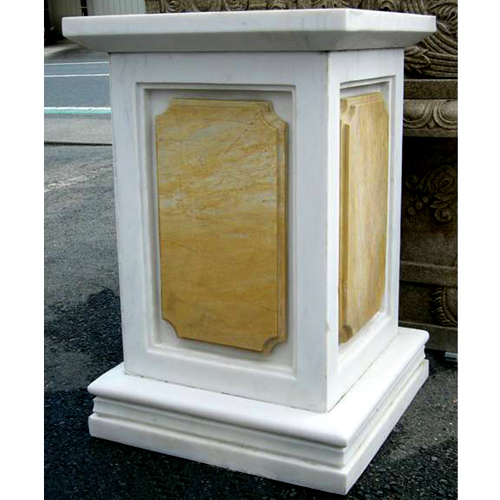 天然大理石台座（イエロー）　【商品番号：m-0091】