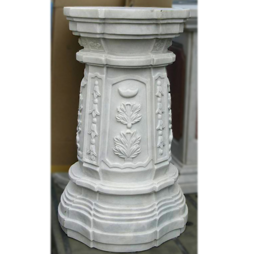 天然大理石葉模様台座Ｂ　【商品番号：m-0093】