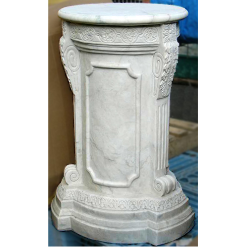 天然大理石バロック台座　【商品番号：m-0094】