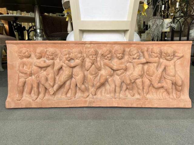イタリア製 テラコッタ レリーフ 子供のパネル ART805 高さ36cm 幅1m