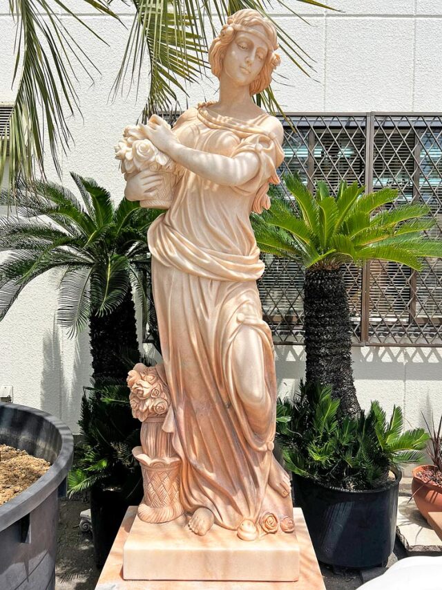 美品 大理石の置物 楽天市場】天然大理石彫刻 音楽隊 フルートを吹くヴィーナス H210cm