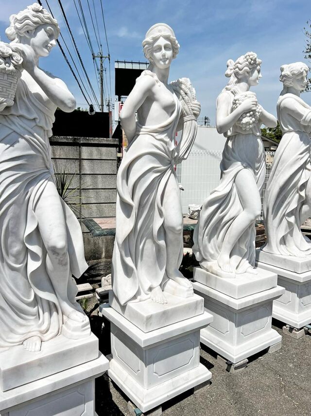 天然大理石彫刻 収穫のヴィーナス（秋） 【商品番号：m-hat096-2405