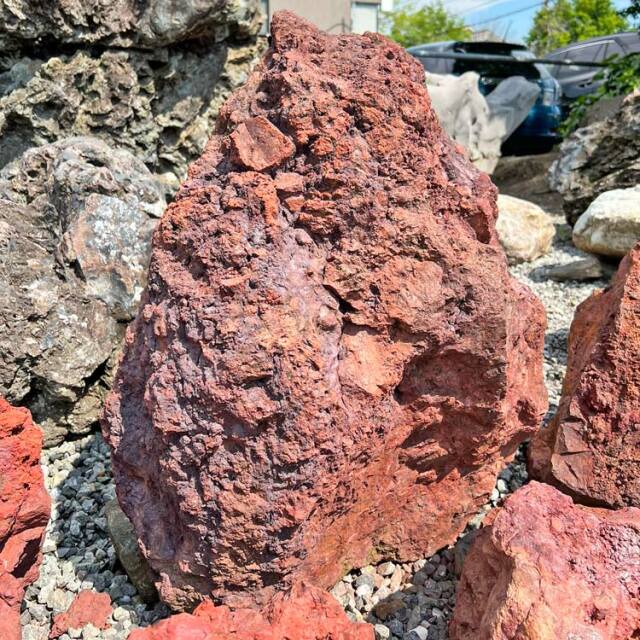 津軽錦石（青森県産）銘石 庭石 70cmサイズ 碧玉 ジャスパー 立石 景石