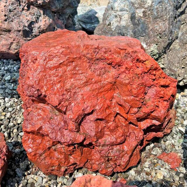 津軽錦石（青森県産）銘石 50cmサイズ 碧玉 ジャスパー 飾り石 室内