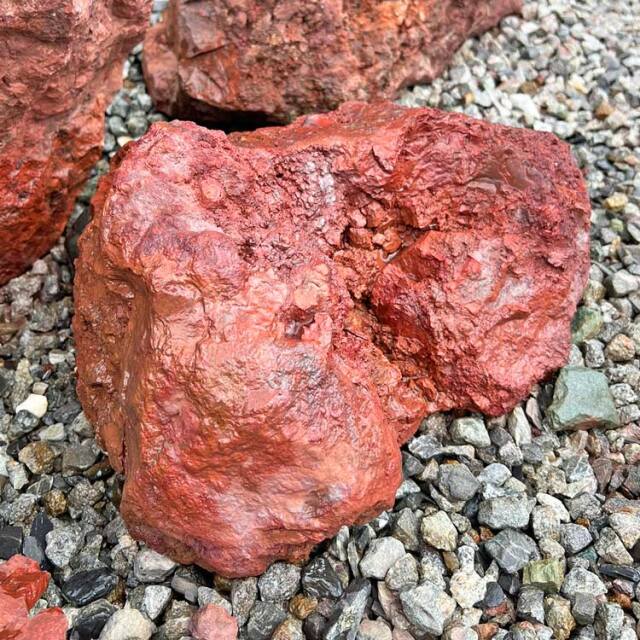 津軽錦石（青森県産）銘石 45cmサイズ 碧玉 ジャスパー 平石 水盤 盆栽