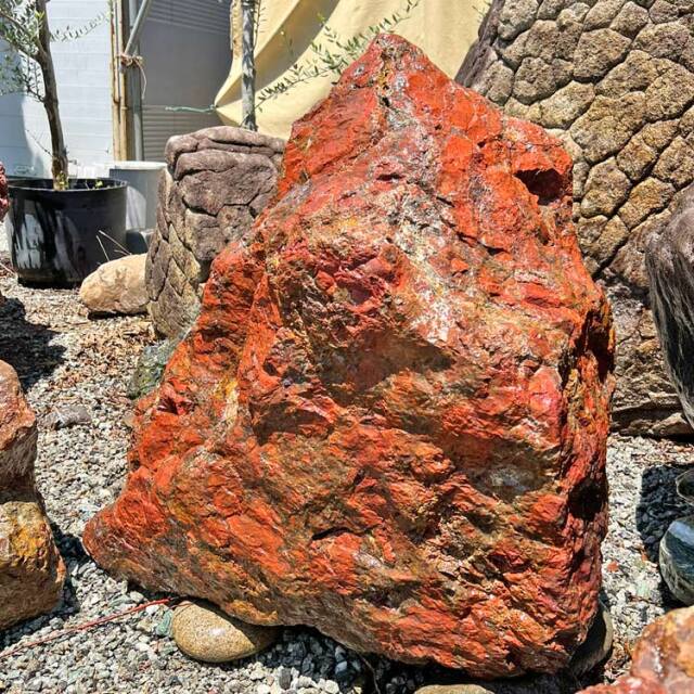 津軽錦石（青森県産）銘石 庭石 景石 1mサイズ 碧玉 ジャスパー 坪庭