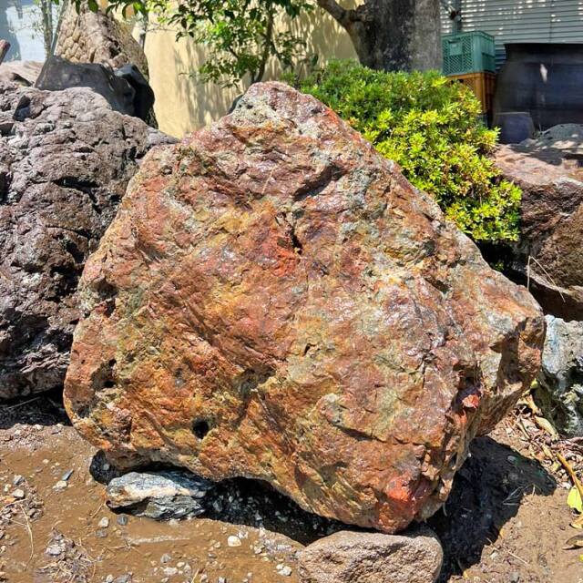 津軽錦石（青森県産）銘石 庭石 景石 96cmサイズ 碧玉 ジャスパー 坪庭