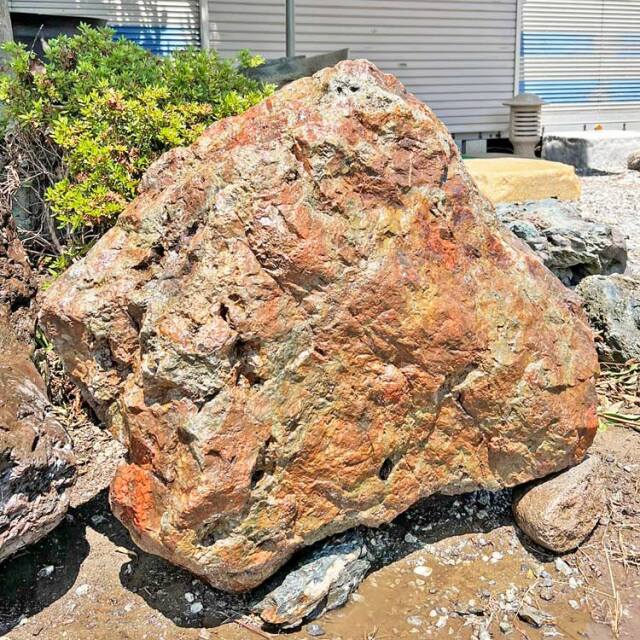 津軽錦石（青森県産）銘石 庭石 景石 96cmサイズ 碧玉 ジャスパー 坪庭