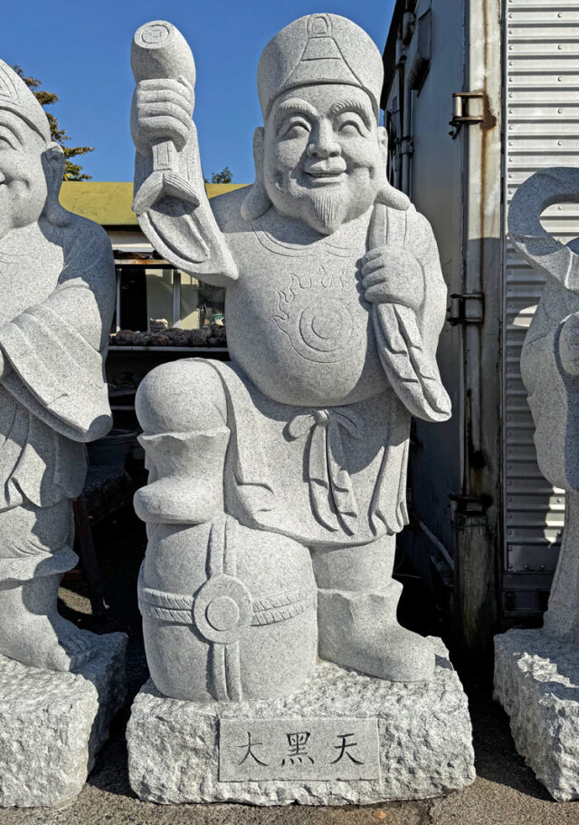 天然御影石彫刻 七福神像｜石像・福を呼ぶ彫刻セット｜ガーデンアート増樹