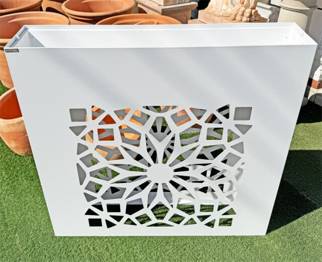 BYSTEEL ブルーム イタリア製 高級アルミプランター ホワイト デザイナーズ鉢カバー ステファノ・ピロヴァーノ