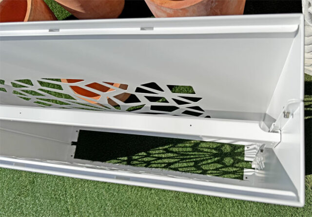 BYSTEEL ブルーム イタリア製 高級アルミプランター ホワイト デザイナーズ鉢カバー ステファノ・ピロヴァーノ