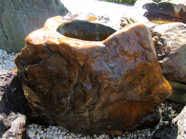 木化石 木化石 蹲 063 ツクバイ 手水鉢 水鉢 高さ59cm 銘石 庭石 一点もの 景