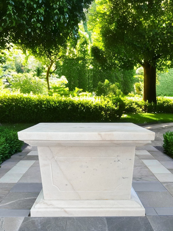 フラワースタンド 花台 天然石ポール(台座・飾り台)天然大理石 台座【商品番号:m-d06】