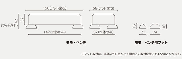 モモ　ベンチ
