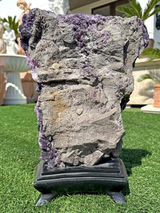 フローライト 蛍石 原石 47cm 24kg 台座付 パープル 紫 パワーストーン