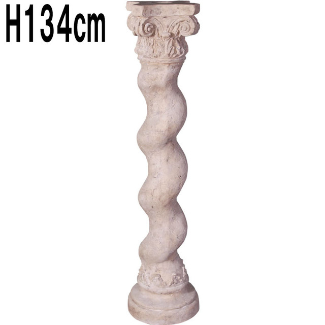 ベルニーニの柱（大）ローマストーン仕上げ Bernini Column Large  FRPアートオブジェ 【商品番号：m-fr060303】