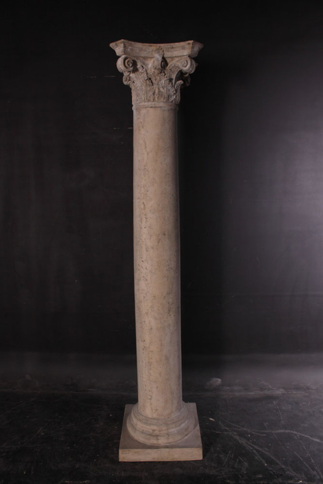 コリント式の柱 ローマストーン仕上げ FRPオブジェ 219cm ギリシャ建築