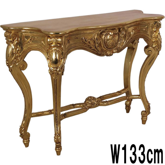 ゴージャスキャビネット（ゴールド） Console Table Louis XV  FRPアートオブジェ 【商品番号：m-fr070602gl】