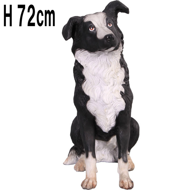 ユーモアわんちゃん / Border Collie FRPアートオブジェ【商品番号：m-fr080070】