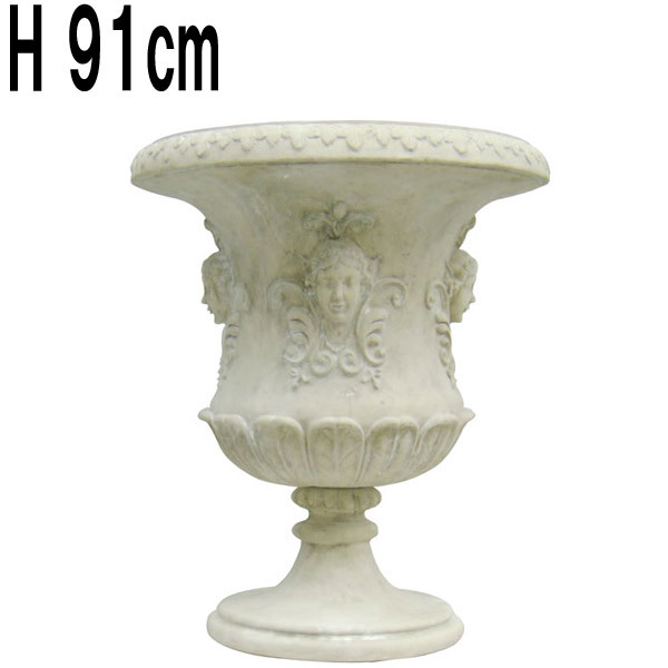 女神の壺型プランター / Flora Urn FRPアートオブジェ 【商品番号：m-fr080091】
