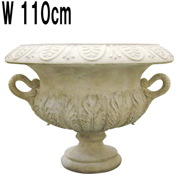 アカンサス模様の壺型プランター / Acanthus Urn FRPアートオブジェ 【商品番号：m-fr080096】