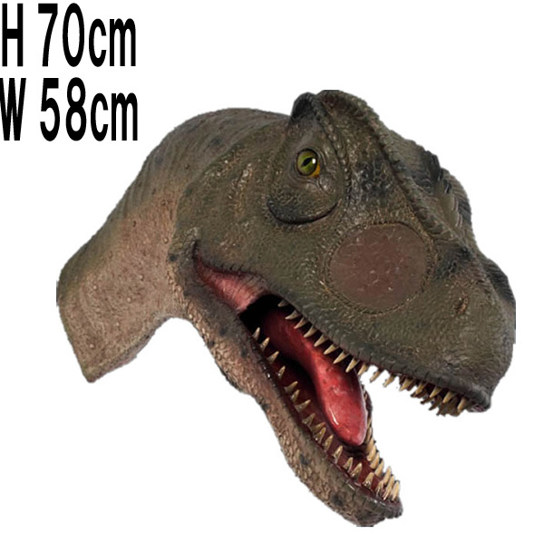 口を開けるアロサウルスの頭部 / Allosaurus Head-Mouth Open  FRPアートオブジェ 【商品番号：m-fr100052】