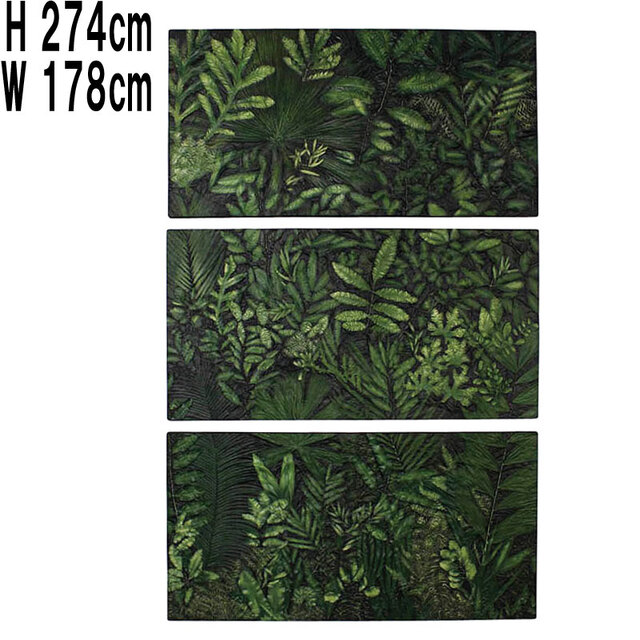 壁掛けアート・ジャングルの絵画 / Jungle Frieze Triptych  FRPアートオブジェ 【商品番号：m-fr100063】