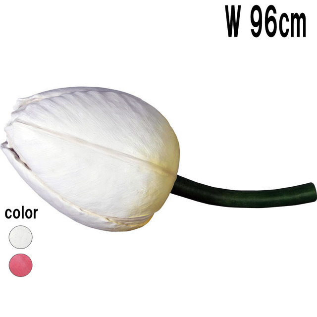 チューリップ（ホワイト）60cm×39cm / Tulip 60cm x 39cm FRPアートオブジェ 【商品番号：m-fr110033WH】