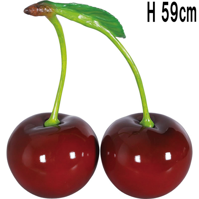 さくらんぼ・2粒 / Pair of Cherries FRPアートオブジェ 【商品番号：m-fr130043】