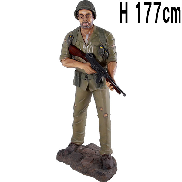 アメリカ陸軍兵士 / WWII Soldier  FRPアートオブジェ 【商品番号：m-fr130059】