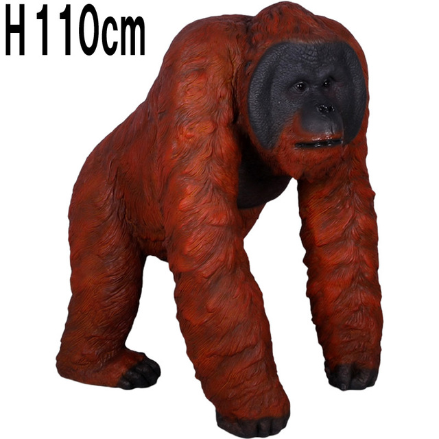 歩くオランウータン / Walking Male Orangutan  FRPアートオブジェ 【商品番号：m-fr140041】