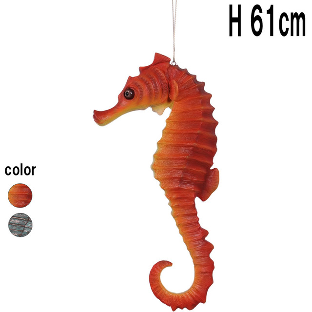タツノオトシゴ / Seahorse 24" Hanging  FRPアートオブジェ 【商品番号：m-fr140053】