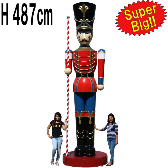 巨大な兵隊のオブジェ Toy Soldier with Baton 16ft. FRPアートオブジェ【商品番号：m-fr150026】