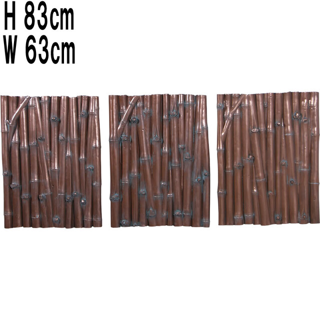 壁掛けアート・竹林・ブロンズ仕上げ / Bamboo Wall Plaques  FRPアートオブジェ 【商品番号：m-fr150116】