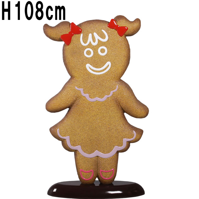 ジンジャーブレッド ガール Gingerbread Girl 42" H FRPアートオブジェ 【商品番号：m-fr170059】