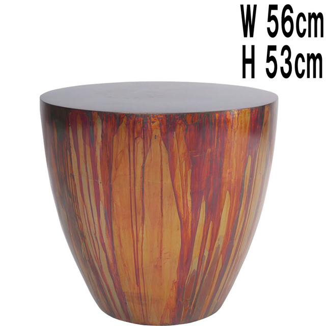 コンガ型テーブル / Conga Side Table 22 dia x 21 H  FRPアートオブジェ 【商品番号：m-fr190028】