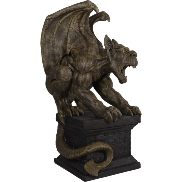 巨大なガーゴイル Giant Gargoyle on Plinth FRPアートオブジェ 【商品