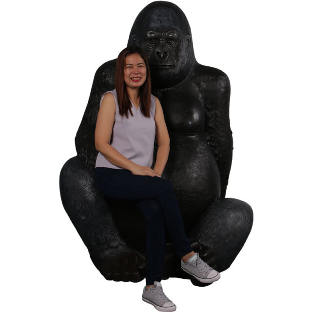 シルバーブラックゴリラ 高さ180cm Silverback Gorilla 180cm H FRP