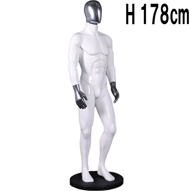 筋肉質でセクシーな男性像ホワイト Hunky  FRPアートオブジェ 【商品番号：m-fr200066wh】