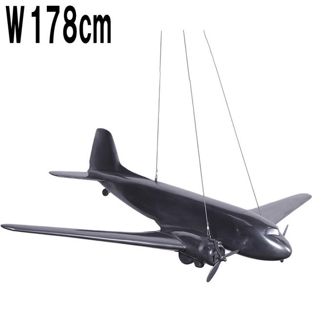 ダグラスレシプロ機 / DC-3 Scale Model - Aluminum  FRPアートオブジェ 【商品番号：m-fr210154】