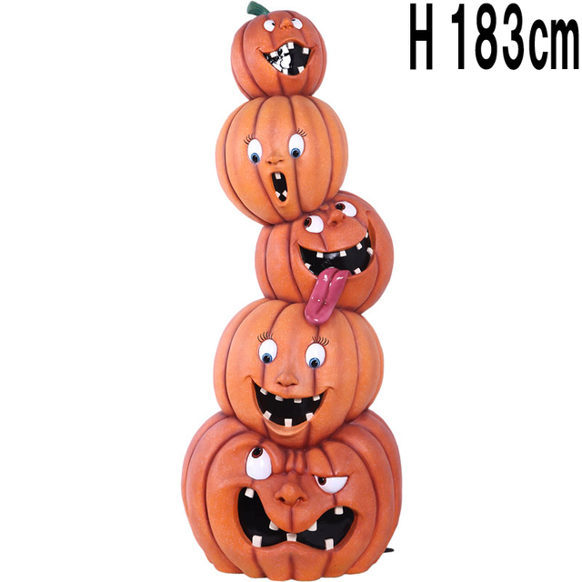パンプキンタワー Crazy Pumpkin Stack FRPアートオブジェ【商品番号