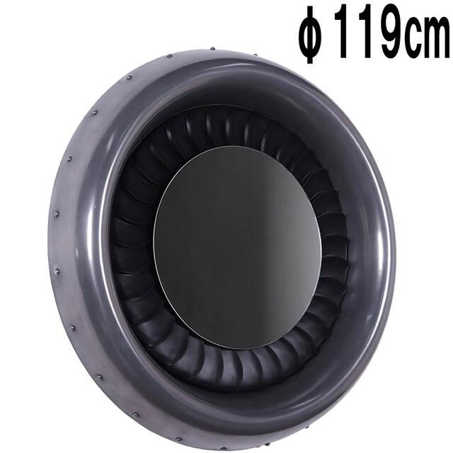 ジェットエンジンミラー / Jet Engine Mirror - PA&Black  FRPアートオブジェ 【商品番号：m-fr220035】