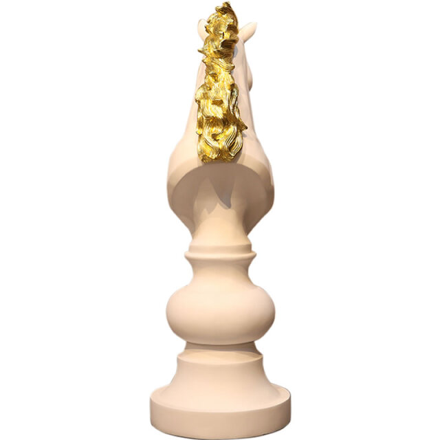 等身大のチェス駒 騎士 ホワイト Chess knight 【商品番号：m-fr220120wh】