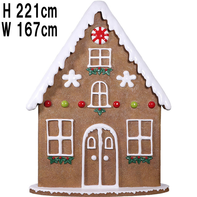 ジンジャーブレッド ハウス Gingerbread House FRPアートオブジェ 【商品番号：m-fr230085】
