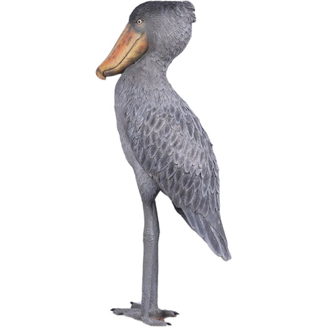 FRPアートオブジェ 立つハシビロコウ（Shoebill Stork）｜高さ約1m36cm