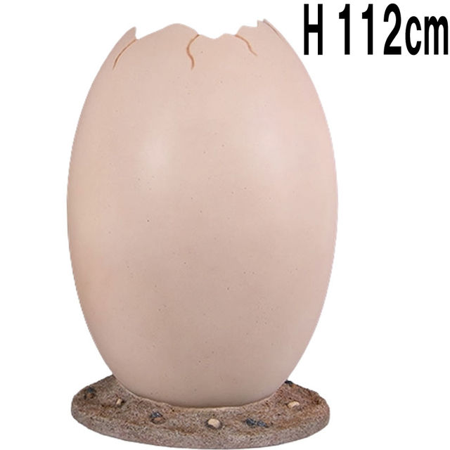 恐竜のタマゴ・写真顔出し　上割れ / Peekaboo Egg w/o top - Photo Op  FRPアートオブジェ 【商品番号：m-fr250066】