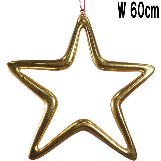 クリスマスリーフ・ゴールドスター / Christmas Star - 24"dia  FRPアートオブジェ 【商品番号：m-fr260103GL】
