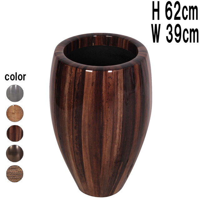 フルート型プランター（アバカ皮柄） / Classic Planter 38x60cm FRPアートオブジェ 【商品番号：m-fr4AB61】
