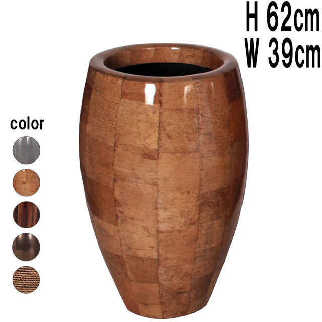 フルート型プランター（バナナ皮柄） / Classic Planter 38x60cm FRPアートオブジェ 【商品番号：m-fr4BA61】