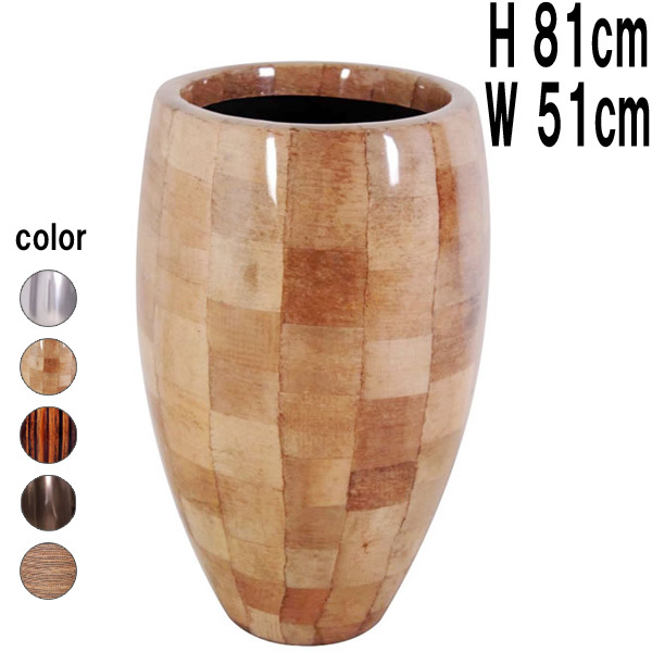 フルート型プランター（バナナ皮柄） / Classic Planter 49x81cm FRPアートオブジェ 【商品番号：m-fr5BA81】